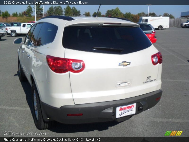 White Diamond Tricoat / Ebony 2012 Chevrolet Traverse LT