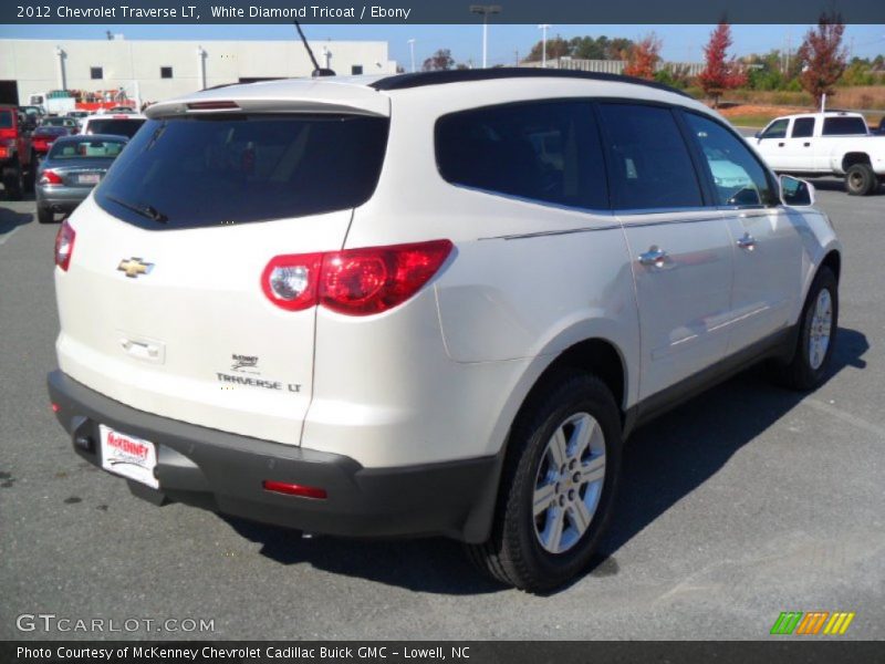 White Diamond Tricoat / Ebony 2012 Chevrolet Traverse LT