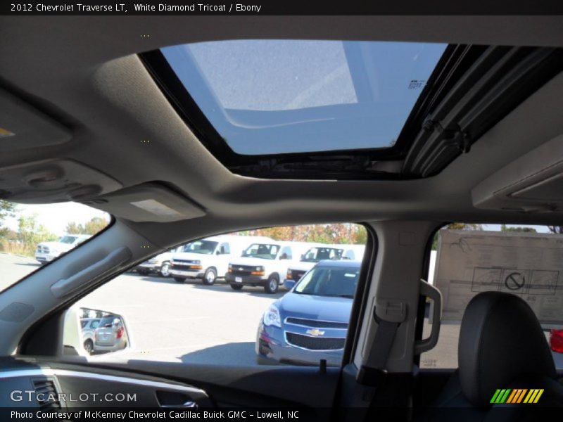 White Diamond Tricoat / Ebony 2012 Chevrolet Traverse LT