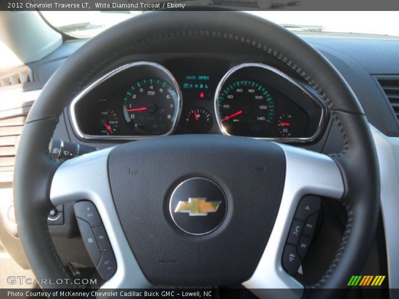 White Diamond Tricoat / Ebony 2012 Chevrolet Traverse LT