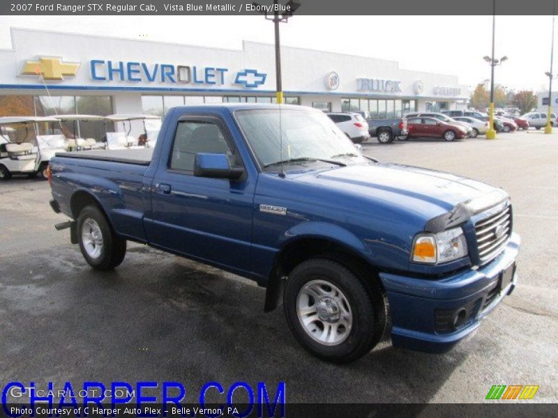 Vista Blue Metallic / Ebony/Blue 2007 Ford Ranger STX Regular Cab