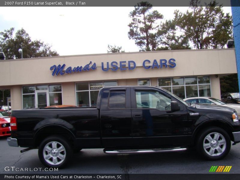 Black / Tan 2007 Ford F150 Lariat SuperCab
