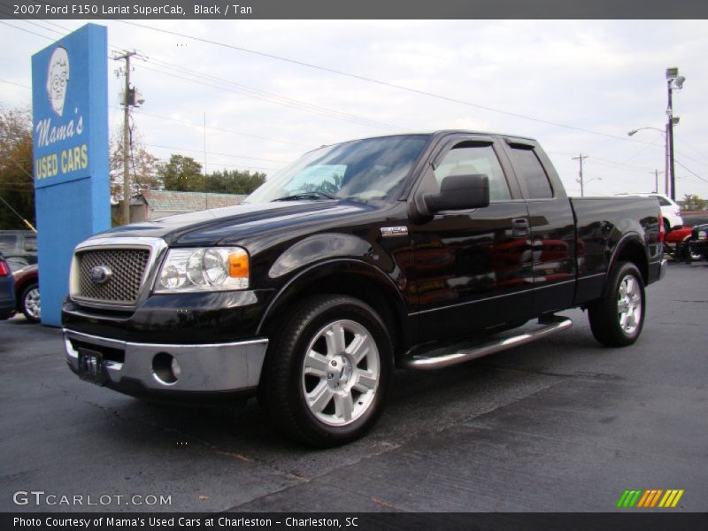 Black / Tan 2007 Ford F150 Lariat SuperCab
