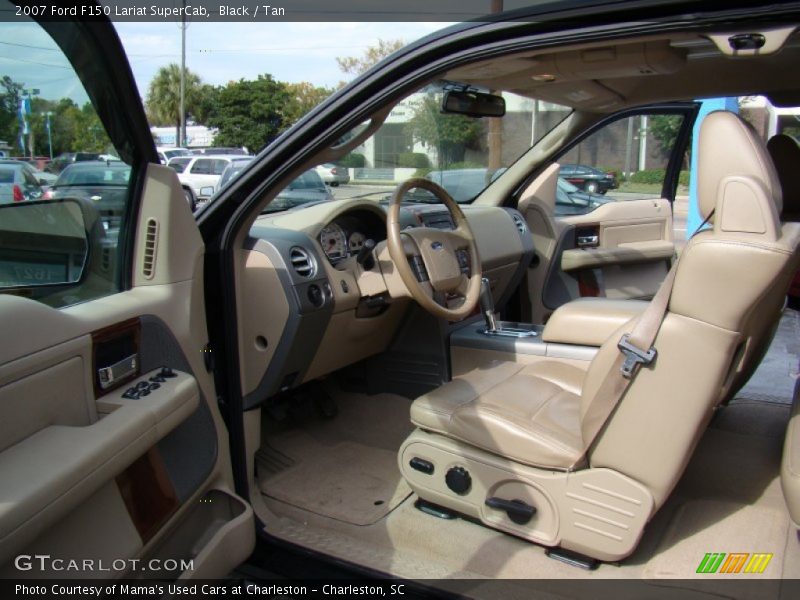 Black / Tan 2007 Ford F150 Lariat SuperCab