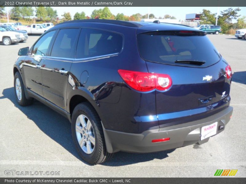 Dark Blue Metallic / Cashmere/Dark Gray 2012 Chevrolet Traverse LT