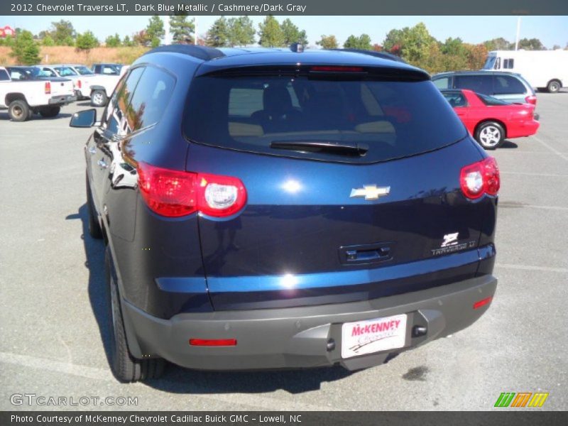 Dark Blue Metallic / Cashmere/Dark Gray 2012 Chevrolet Traverse LT