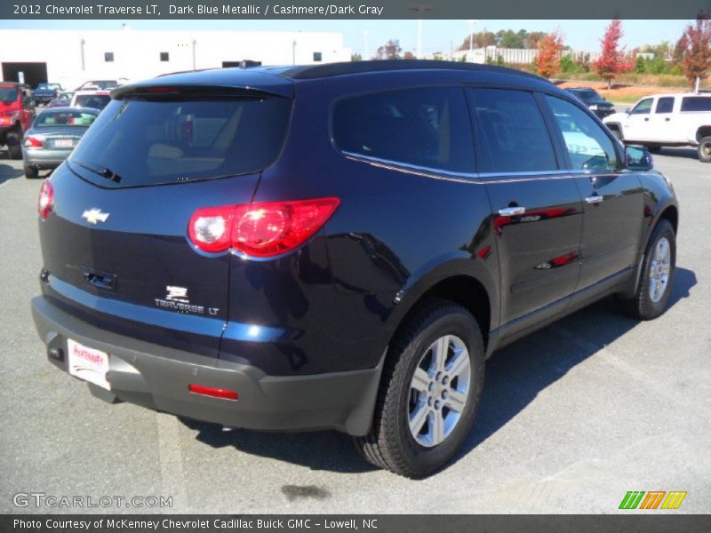 Dark Blue Metallic / Cashmere/Dark Gray 2012 Chevrolet Traverse LT