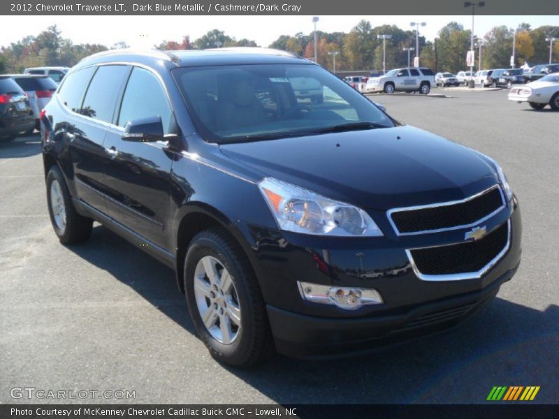 Dark Blue Metallic / Cashmere/Dark Gray 2012 Chevrolet Traverse LT