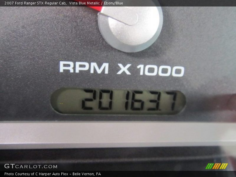 Vista Blue Metallic / Ebony/Blue 2007 Ford Ranger STX Regular Cab