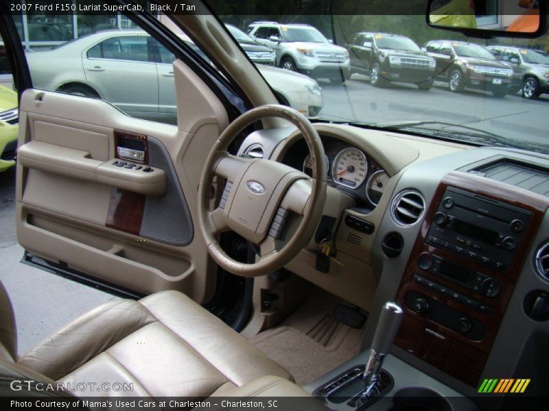 Black / Tan 2007 Ford F150 Lariat SuperCab