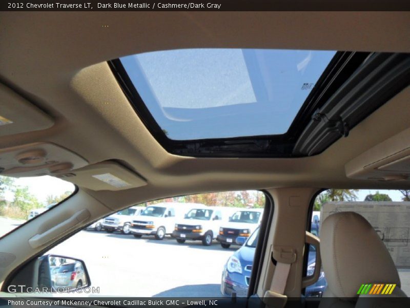 Dark Blue Metallic / Cashmere/Dark Gray 2012 Chevrolet Traverse LT