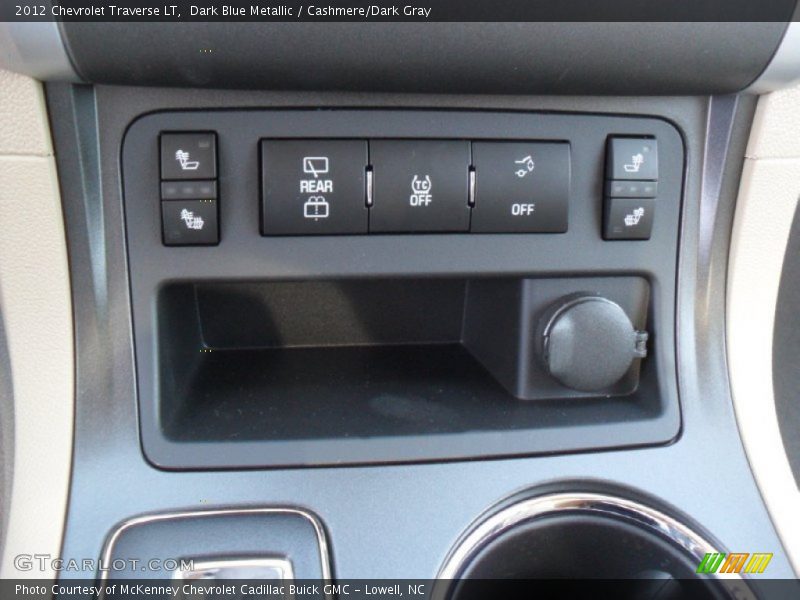 Dark Blue Metallic / Cashmere/Dark Gray 2012 Chevrolet Traverse LT