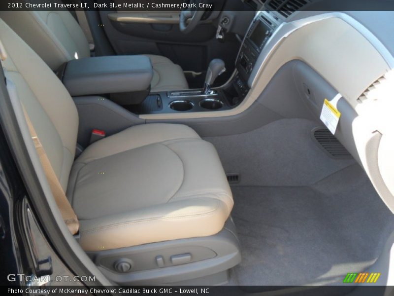 Dark Blue Metallic / Cashmere/Dark Gray 2012 Chevrolet Traverse LT