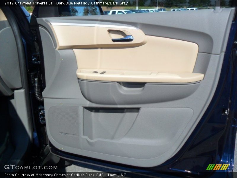 Dark Blue Metallic / Cashmere/Dark Gray 2012 Chevrolet Traverse LT