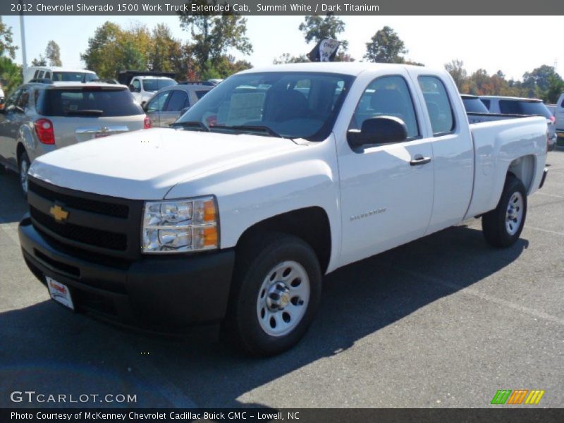 Summit White / Dark Titanium 2012 Chevrolet Silverado 1500 Work Truck Extended Cab