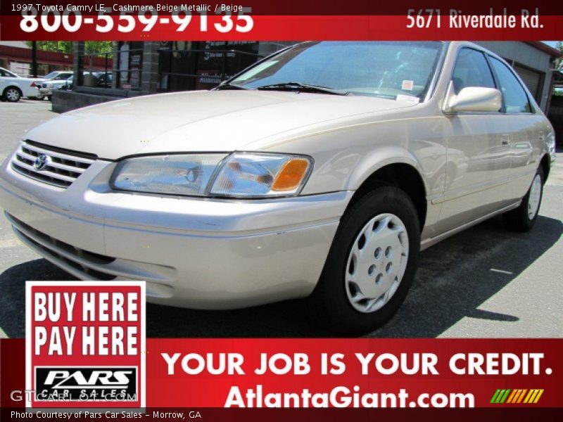 Cashmere Beige Metallic / Beige 1997 Toyota Camry LE