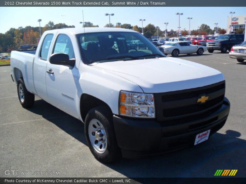 Summit White / Dark Titanium 2012 Chevrolet Silverado 1500 Work Truck Extended Cab