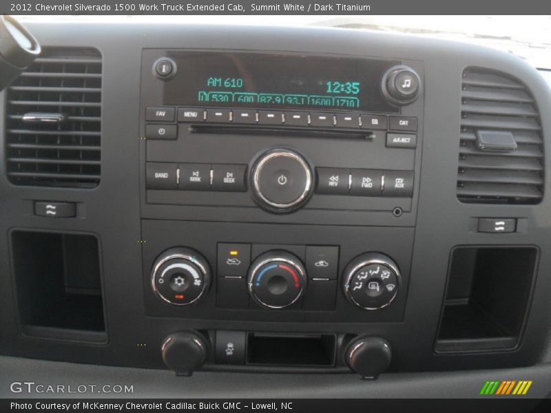 Controls of 2012 Silverado 1500 Work Truck Extended Cab