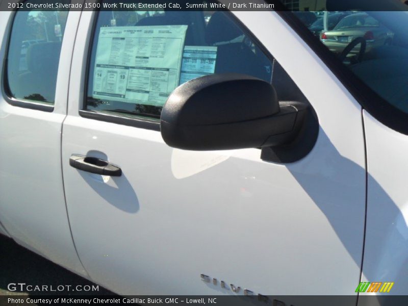 Summit White / Dark Titanium 2012 Chevrolet Silverado 1500 Work Truck Extended Cab