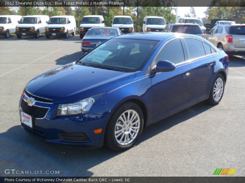 Blue Topaz Metallic / Medium Titanium 2012 Chevrolet Cruze Eco