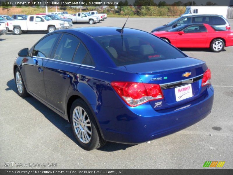 Blue Topaz Metallic / Medium Titanium 2012 Chevrolet Cruze Eco