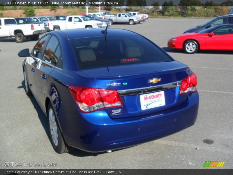 Blue Topaz Metallic / Medium Titanium 2012 Chevrolet Cruze Eco