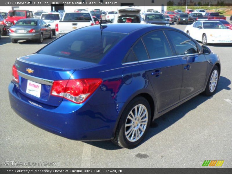 Blue Topaz Metallic / Medium Titanium 2012 Chevrolet Cruze Eco