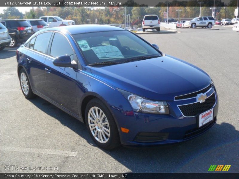 Blue Topaz Metallic / Medium Titanium 2012 Chevrolet Cruze Eco