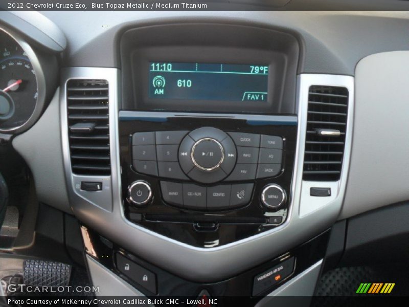 Blue Topaz Metallic / Medium Titanium 2012 Chevrolet Cruze Eco