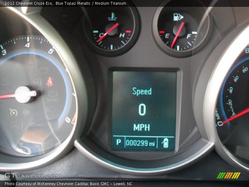 Blue Topaz Metallic / Medium Titanium 2012 Chevrolet Cruze Eco