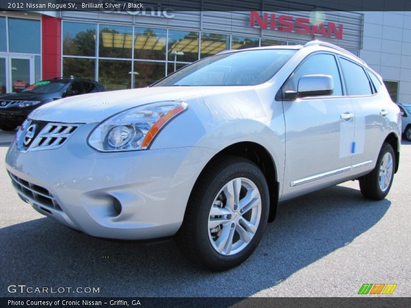 Brilliant Silver / Black 2012 Nissan Rogue SV