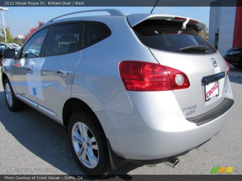Brilliant Silver / Black 2012 Nissan Rogue SV