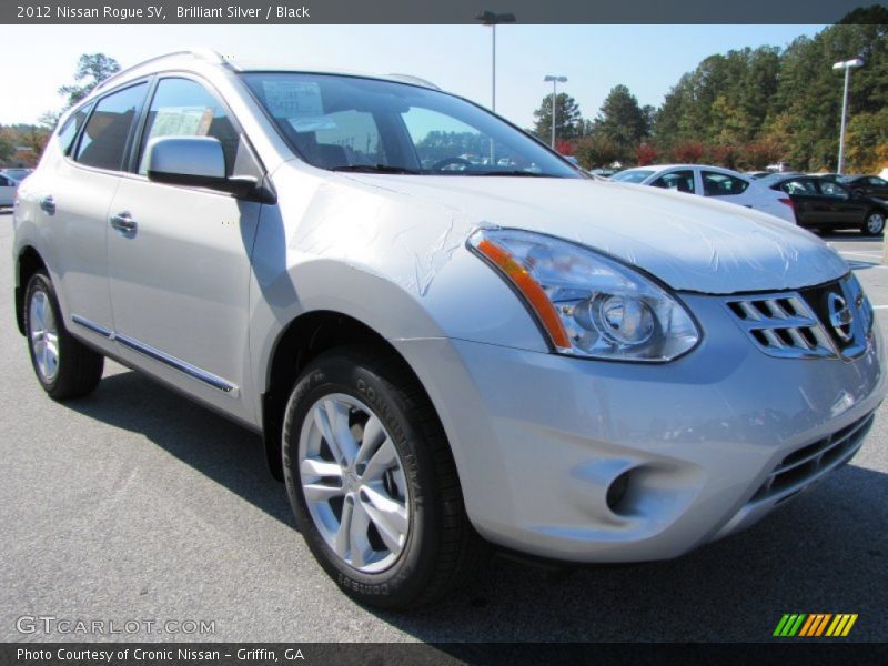 Brilliant Silver / Black 2012 Nissan Rogue SV