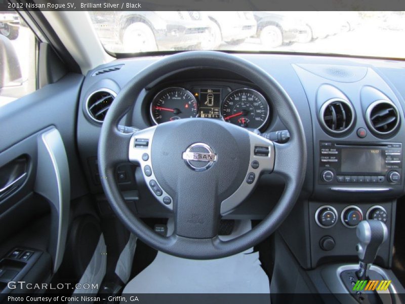 Brilliant Silver / Black 2012 Nissan Rogue SV
