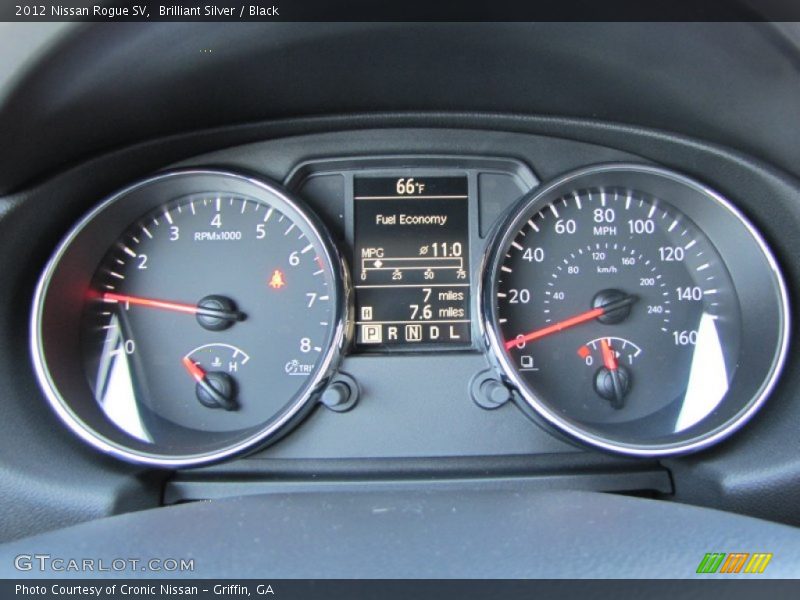 Brilliant Silver / Black 2012 Nissan Rogue SV