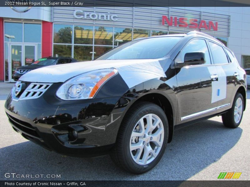 Super Black / Gray 2012 Nissan Rogue SL