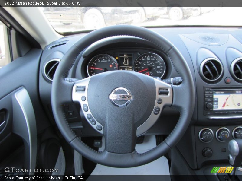 Super Black / Gray 2012 Nissan Rogue SL