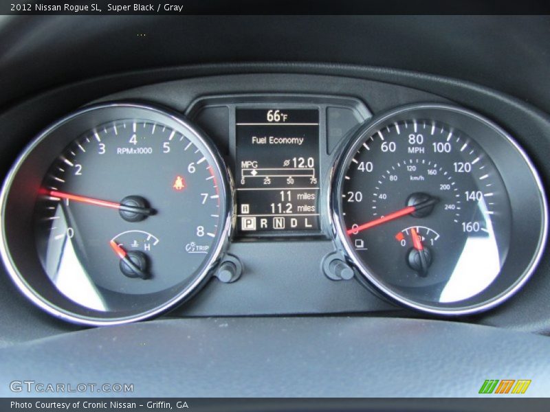 Super Black / Gray 2012 Nissan Rogue SL