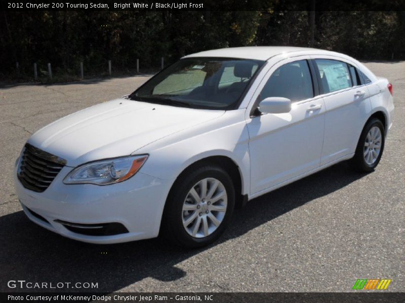 Bright White / Black/Light Frost 2012 Chrysler 200 Touring Sedan