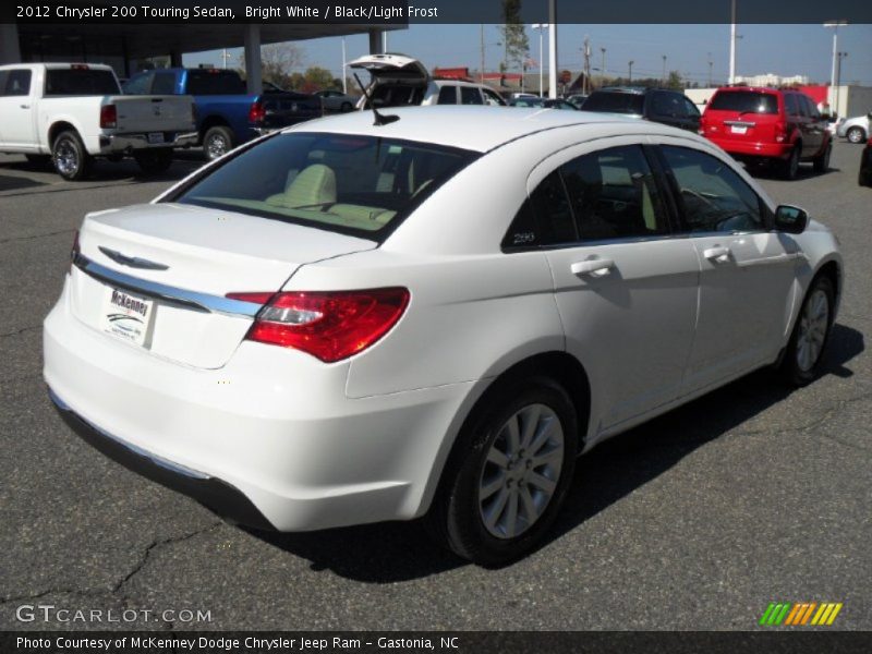 Bright White / Black/Light Frost 2012 Chrysler 200 Touring Sedan