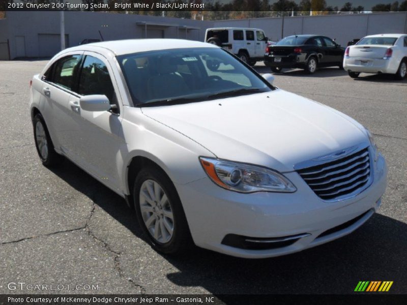 Bright White / Black/Light Frost 2012 Chrysler 200 Touring Sedan