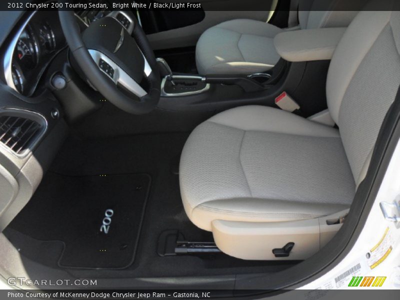 Bright White / Black/Light Frost 2012 Chrysler 200 Touring Sedan