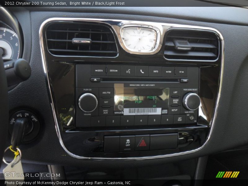 Bright White / Black/Light Frost 2012 Chrysler 200 Touring Sedan