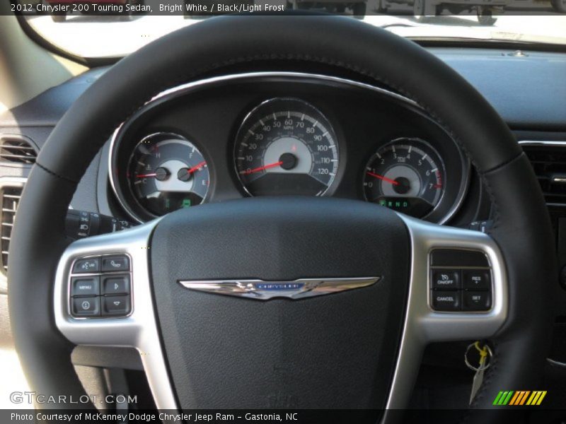 Bright White / Black/Light Frost 2012 Chrysler 200 Touring Sedan
