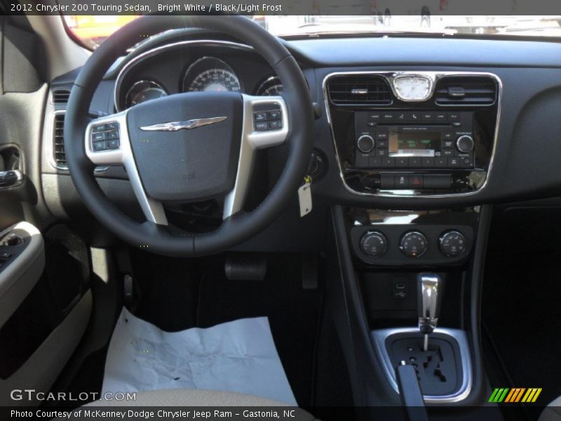 Bright White / Black/Light Frost 2012 Chrysler 200 Touring Sedan