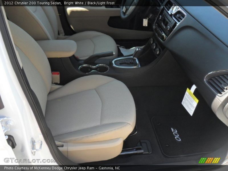 Bright White / Black/Light Frost 2012 Chrysler 200 Touring Sedan