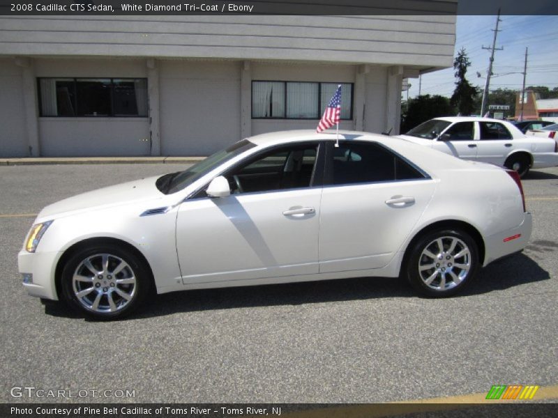 White Diamond Tri-Coat / Ebony 2008 Cadillac CTS Sedan