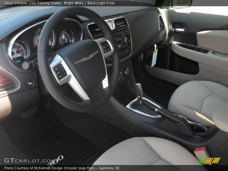 Bright White / Black/Light Frost 2012 Chrysler 200 Touring Sedan