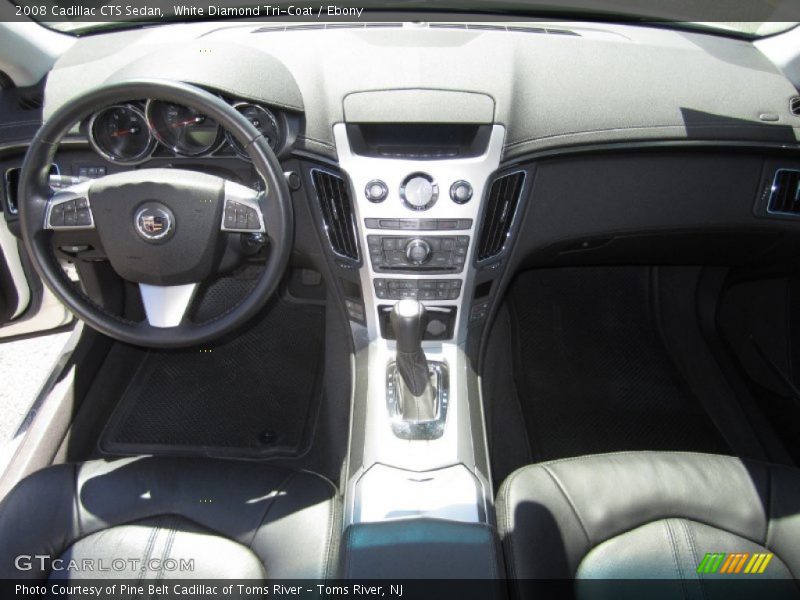 White Diamond Tri-Coat / Ebony 2008 Cadillac CTS Sedan