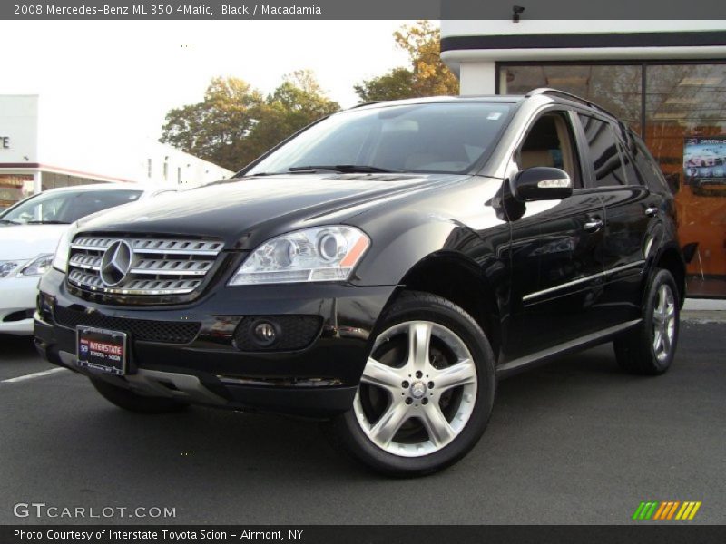 Black / Macadamia 2008 Mercedes-Benz ML 350 4Matic